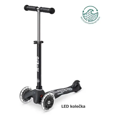 Micro - Mini Deluxe ECO - LED Black - Dětská koloběžka