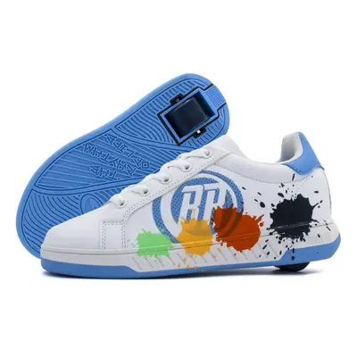 Breezy Rollers - Splash White/Light Blue - boty s kolečkem