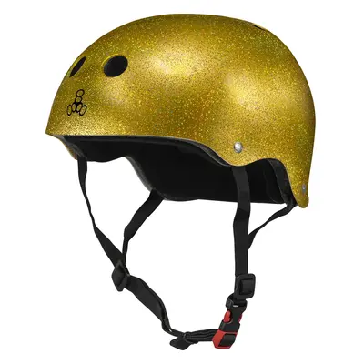 Triple Eight - Glitter Sweatsaver Skate Helmet Gold - helma