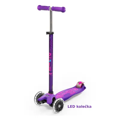 Micro - Maxi Deluxe LED Purple - Dětská koloběžka