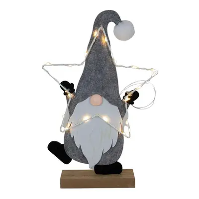 HIT Plstěná figurka 35cm Santa LED světýlka