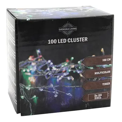 HIT Světelný řetěz s časovačem 100LED shluk 100cm