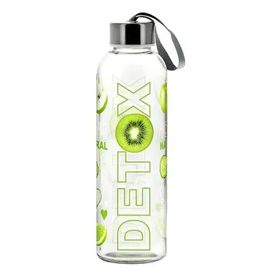 CERVE Skleněná láhev s víčkem DETOX 500ml MIX motivů