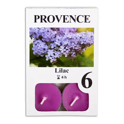 Čajová svíčka PROVENCE 6ks šeřík