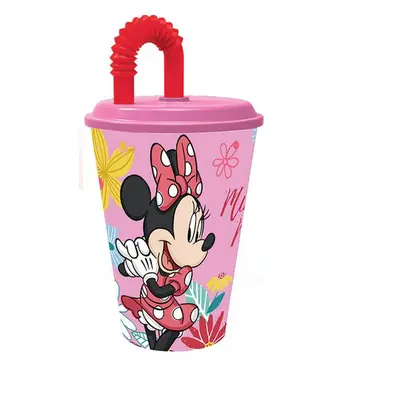 STOR Plastový kelímek s brčkem MINNIE 430ml