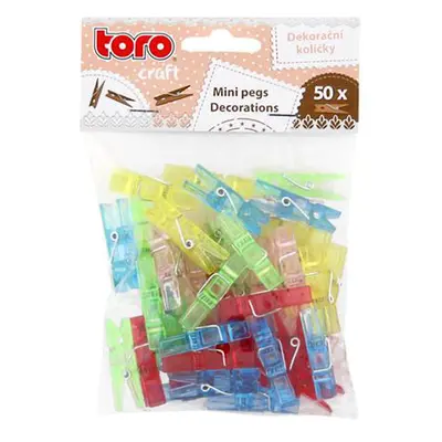 Plastové mini kolíčky TORO 50ks