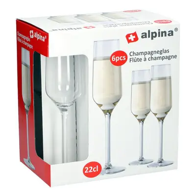 Sklenice na šampaňské ALPINA 220ml 6ks