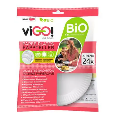 VIGO BIO papírový talíř 18cm VIGO! 24ks