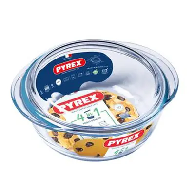 Skleněná zapékací mísa PYREX s víkem Ø18cm/1,3l