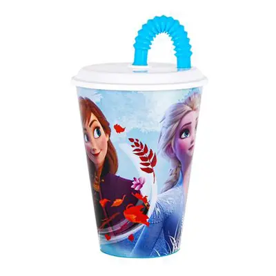 Disney Plastový kelímek s brčkem Ledové království 430ml