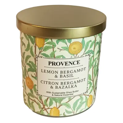 Vonná svíčka ve skle PROVENCE 30 hodin bergamot, bazalka