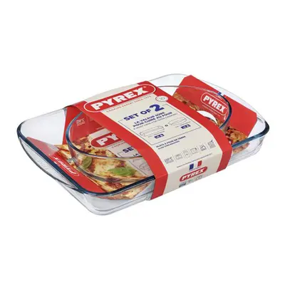 SADA PEKÁČŮ PYREX 2KS, 3,7L+2,2L, SKLO