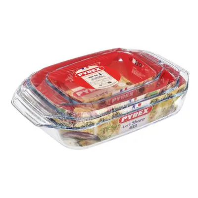 SADA PEKÁČŮ PYREX 3KS, 1,4L+3L+4L, SKLO