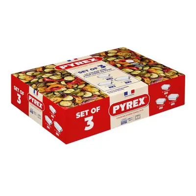 SADA PEKÁČŮ PYREX 3KS, 2L+3L+4L, SKLO