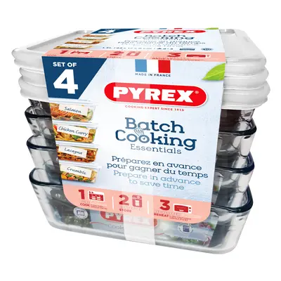 SADA DÓZ PYREX 4KS, 4X1,5L, SKLO