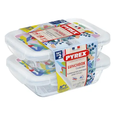 SADA OBDÉLNÍKOVÝCH DÓZ PYREX 2X0,8L, SKLO