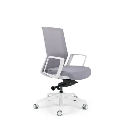 Kancelářská ergonomická židle BESTUHL S27 WHITE — více barev, snímatelný potah Šedá