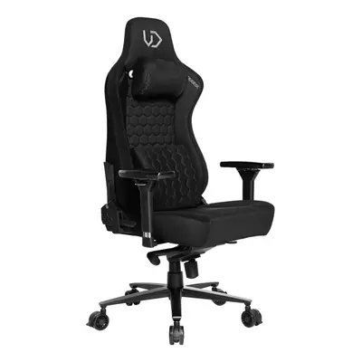 Herní křeslo Ultradesk Throne – kov, látka, černá, nosnost 150 kg