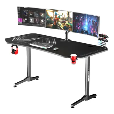 Herní stůl ULTRADESK FRAG XXL BLACK – černá, 160x75 cm