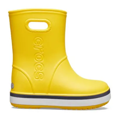 holínky Crocs Crocsband Rain Boot - Yellow/Navy