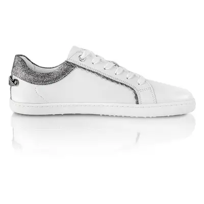 Shapen Feelin Chic White Glitter Leather barefoot boty