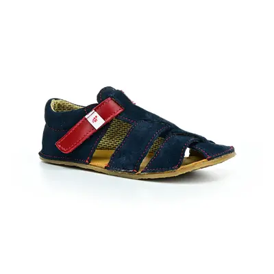 EF Barefoot Ef Sam Granat Navy/red barefoot sandály