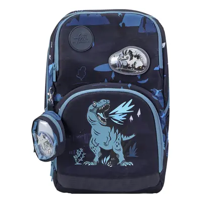 Ergonomický školní batoh Frii of Norway Easy 22l Dinosaur Dark Blue