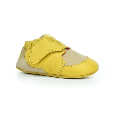 Affenzahn Krabbelschuh Leder Crawly Giraffe Yellow barefoot capáčky