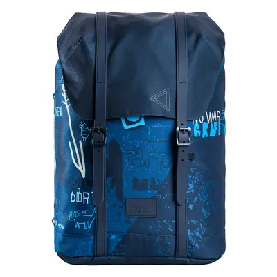 Ergonomický školní batoh Frii of Norway 30L Blue grafitti