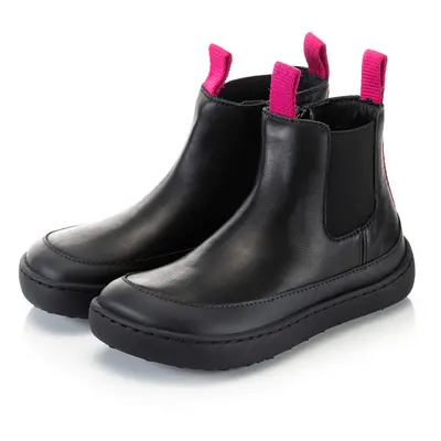 Shapen Victory Mini Black & Pink Leather barefoot zimní boty