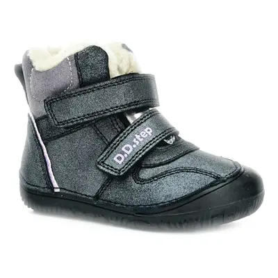 D.D.Step Black W073-42814D zimní barefoot boty