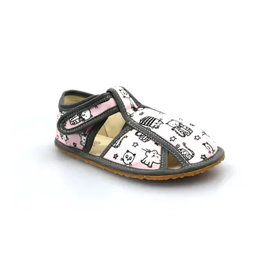 Baby Bare Shoes Baby bare Pink Cat barefoot bačkory