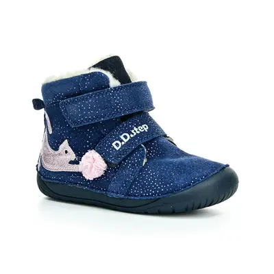 D.D.Step W070-42110 Bermuda Blue zimní barefoot boty