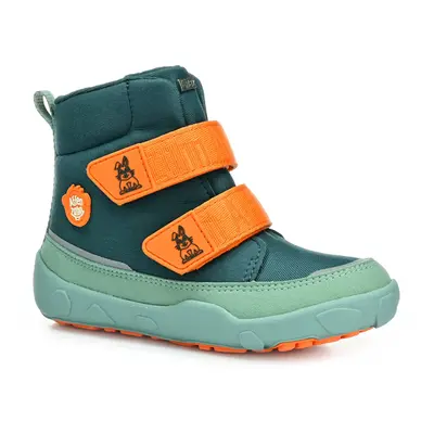 Affenzahn Mid Boot Vegan Comfy Petrol/Orange Bunny zimní barefoot boty