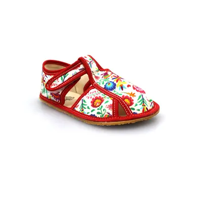 Baby Bare Shoes bačkory Baby bare White Folklore