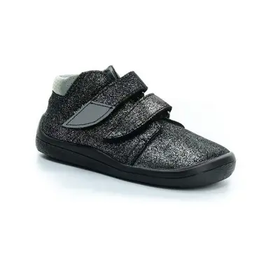 Beda Black shine (BF 0001/W/M/2/FW) kotníkové barefoot tenisky s membránou