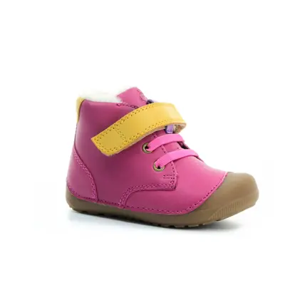 Bundgaard Dark Pink Petit Mid Winter Lace Sport zimní barefoot boty