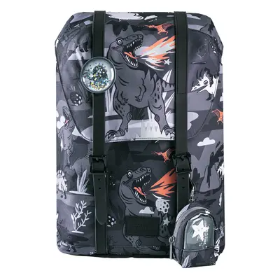 Ergonomický školní batoh Frii of Norway 22L Dinosaurus Black