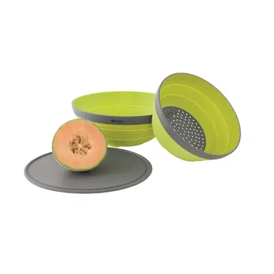 Outwell Collaps Bowl & Colander Set Lime Green