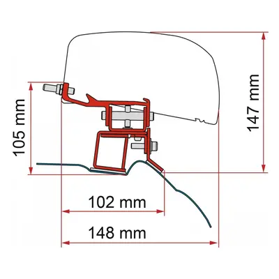 Fiamma ADAPTER PSA 260 - DEEP BLACK