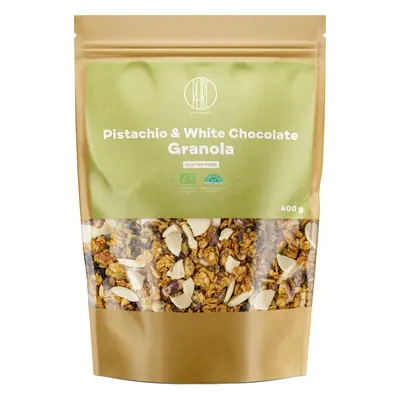 BrainMax Pure Pistachio & White Chocolate Granola, pistácie a bílá čokoláda, BIO