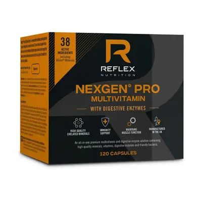 Reflex Nexgen® PRO Multivitamín + Digestive Enzymes, 120 kapslí