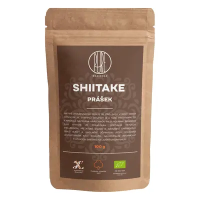 BrainMax Pure Shiitake prášek, BIO, 100g