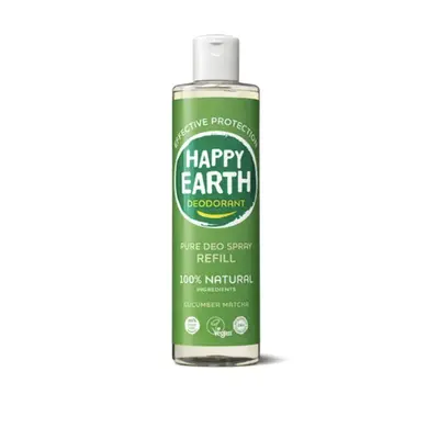 Happy Earth - Deodorant okurka a matcha, náhradní náplň, 300 ml