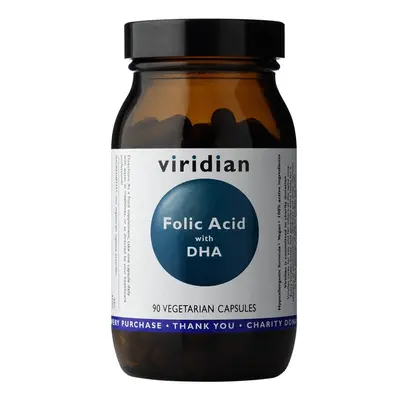 Viridian Folic Acid with DHA 90 kapslí