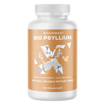 BrainMax BIO Psyllium, 800 mg, 200 rostlinných kapslí