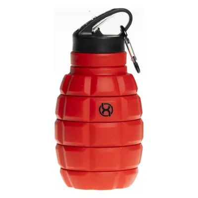 BrainMax Grenade bottle, skládací silikonová lahev na vodu, 580 ml Barva: Červená