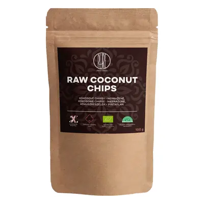 BrainMax Pure Raw Coconut chips, Kokosové chipsy BIO