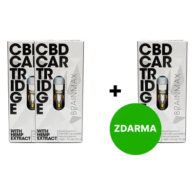 2+1 ZDARMA: BrainMax CéBéDé Cartridge STRONG, náplň do CéBéDé Pen Vaporizéru, 50%