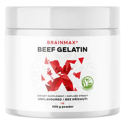 BrainMax Beef Gelatin, Grass-fed hovězí želatina